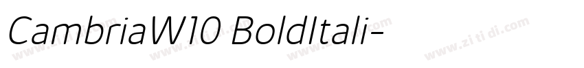 CambriaW10 BoldItali字体转换